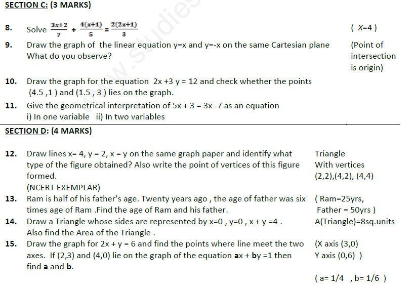 cbse-class-9-mathematics-linear-equations-in-two-variables-assignment-set-a